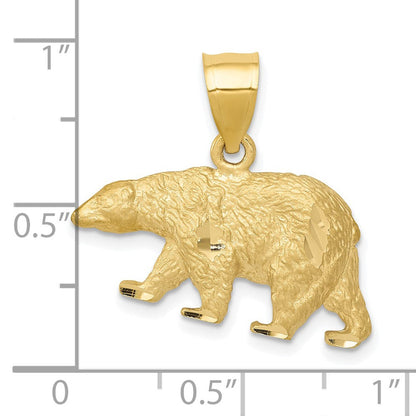 14K Gelbgold Anhänger Bär, diamantiert