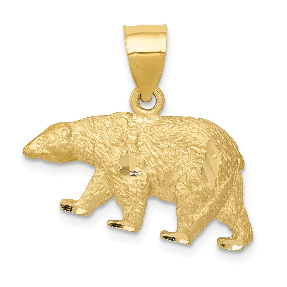 14K Gelbgold Anhänger Bär, diamantiert