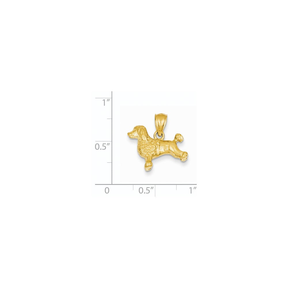14K Gelbgold Pudel-Anhänger