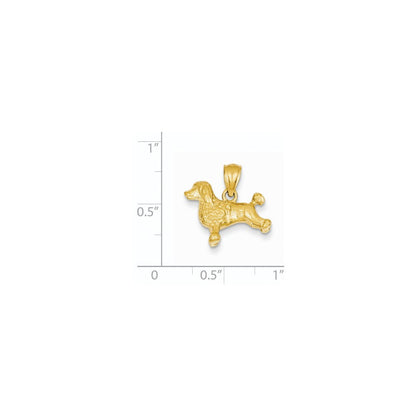 14K Gelbgold Pudel-Anhänger