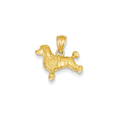 14K Gelbgold Pudel-Anhänger