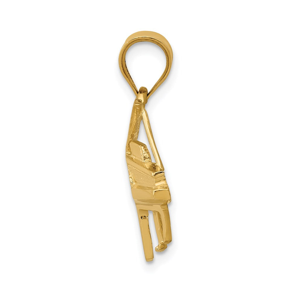 14K Gelbgold Klavier-Charm