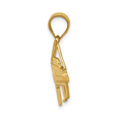 14K Gelbgold Klavier-Charm