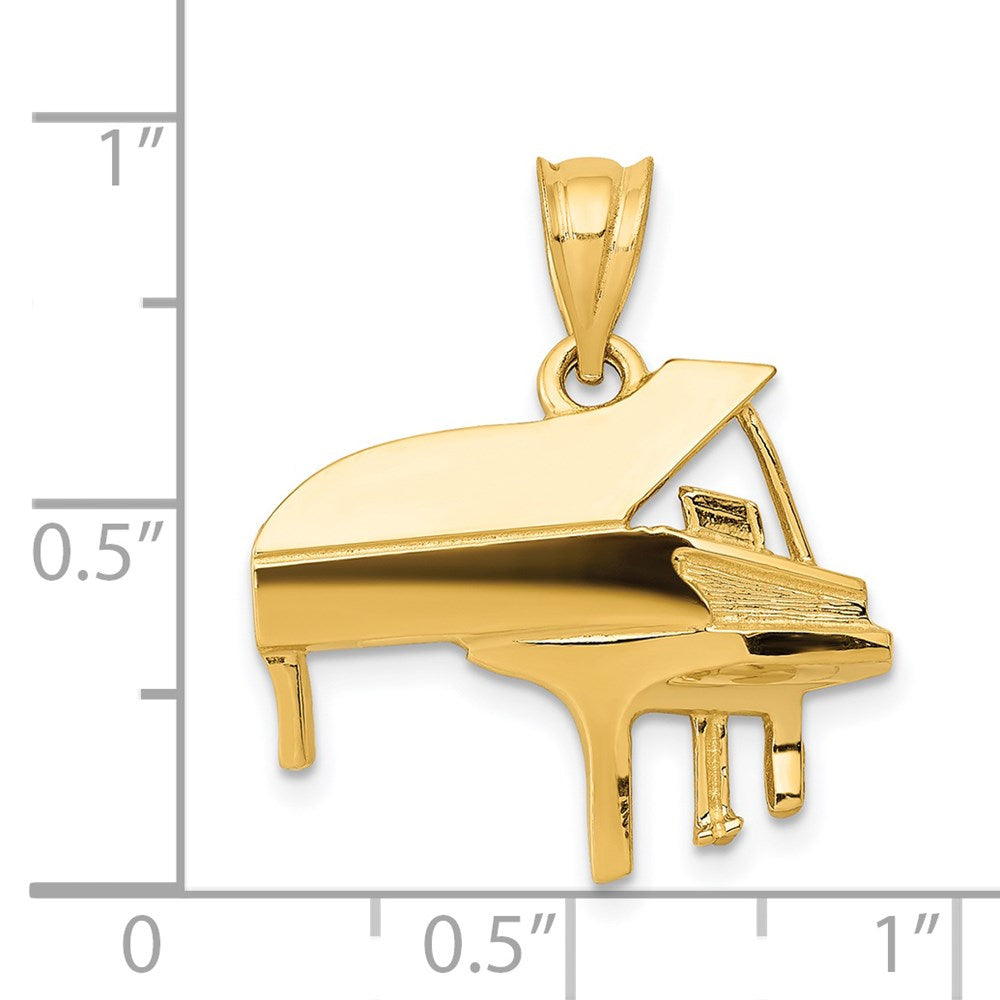 14K Gelbgold Klavier-Charm