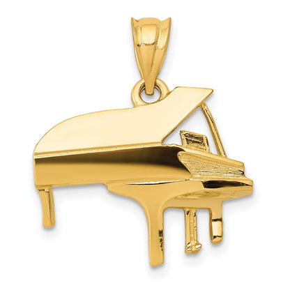 14K Gelbgold Klavier-Charm