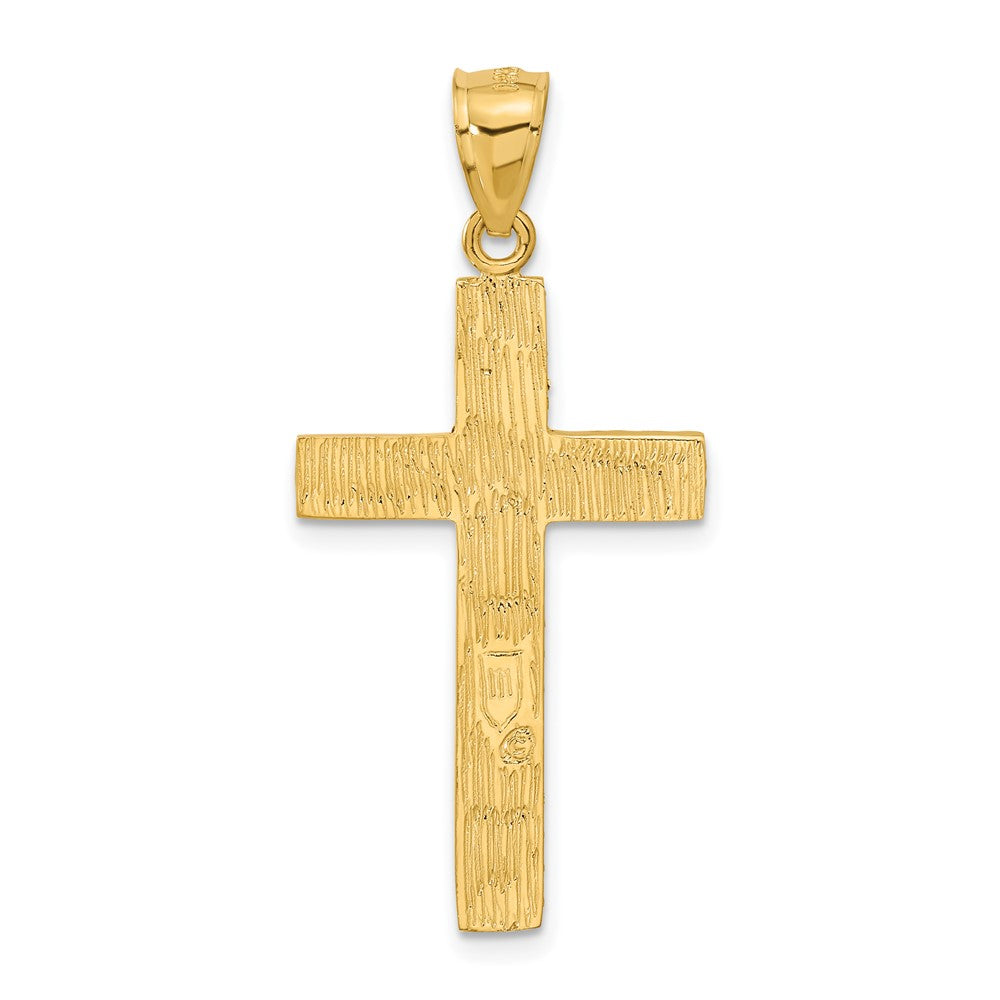 Kreuzanhänger aus 14K Gelbgold, diamantiert