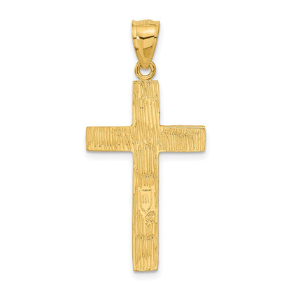 Kreuzanhänger aus 14K Gelbgold, diamantiert