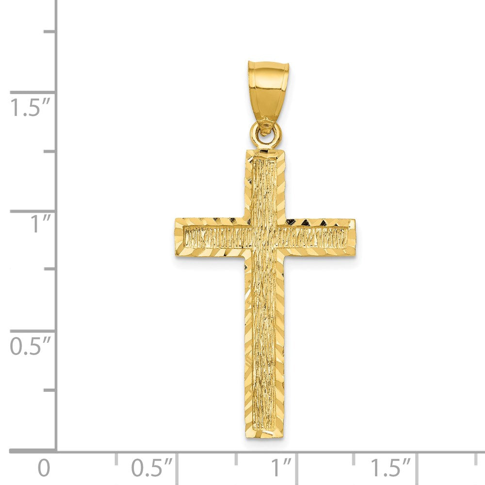 Kreuzanhänger aus 14K Gelbgold, diamantiert
