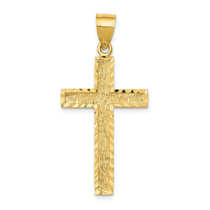 Kreuzanhänger aus 14K Gelbgold, diamantiert