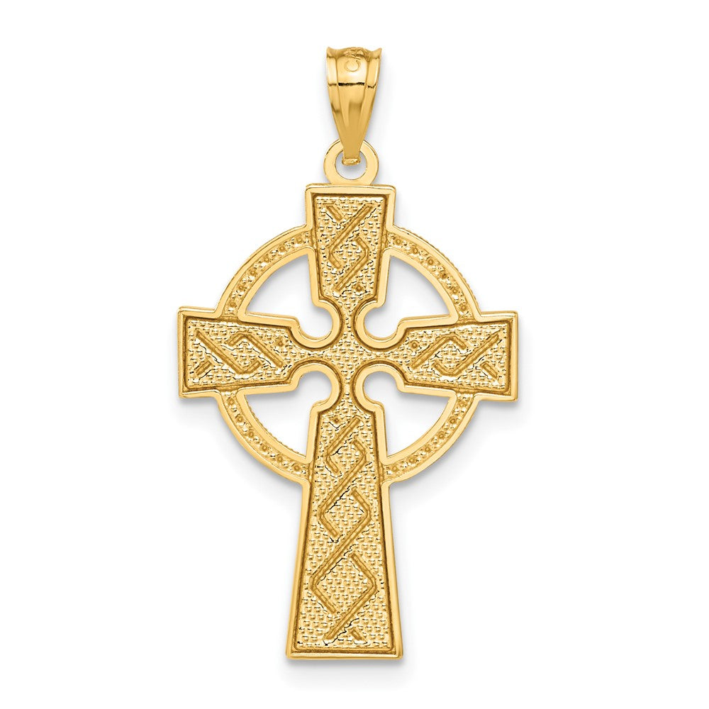 14K Gelbgold Kreuzanhänger im keltischen Design
