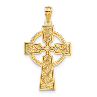 14K Gelbgold Kreuzanhänger im keltischen Design