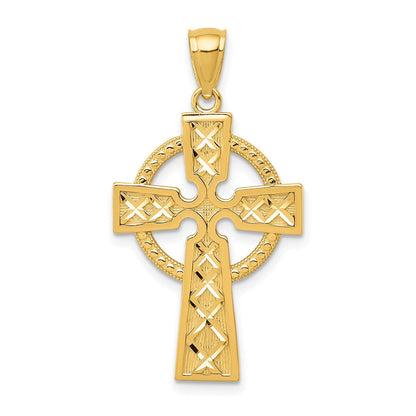14K Gelbgold Kreuzanhänger im keltischen Design