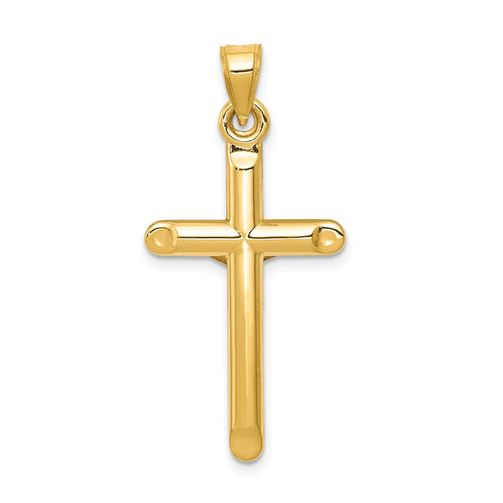 14K Bicolor Hohl Kruzifix Anhänger