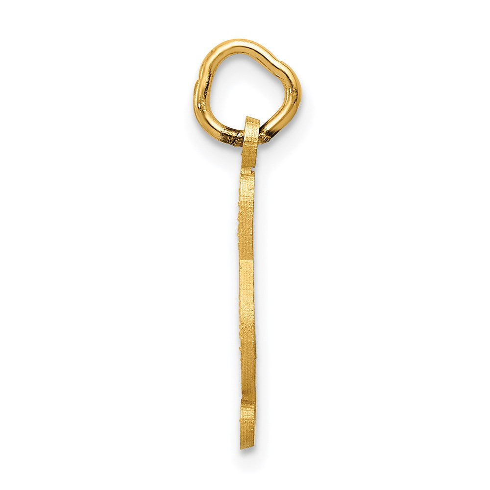 14K Gelbgold Noten Schlüssel Charm