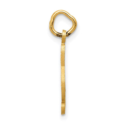 14K Gelbgold Noten Schlüssel Charm
