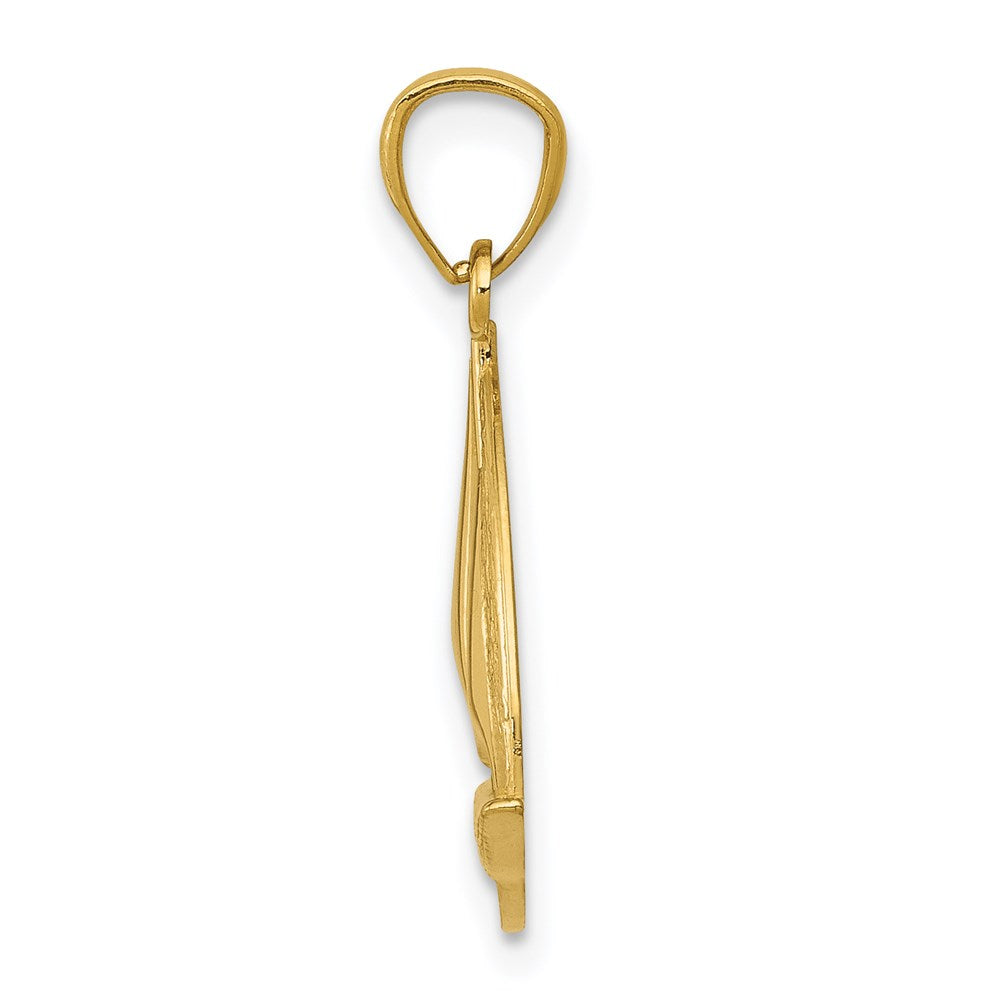 14K Gelbgold Segelboot Anhänger