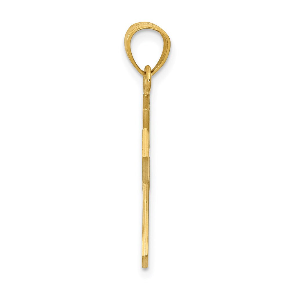 14K Gelbgold Wendbar Passion Kreuz Anhänger