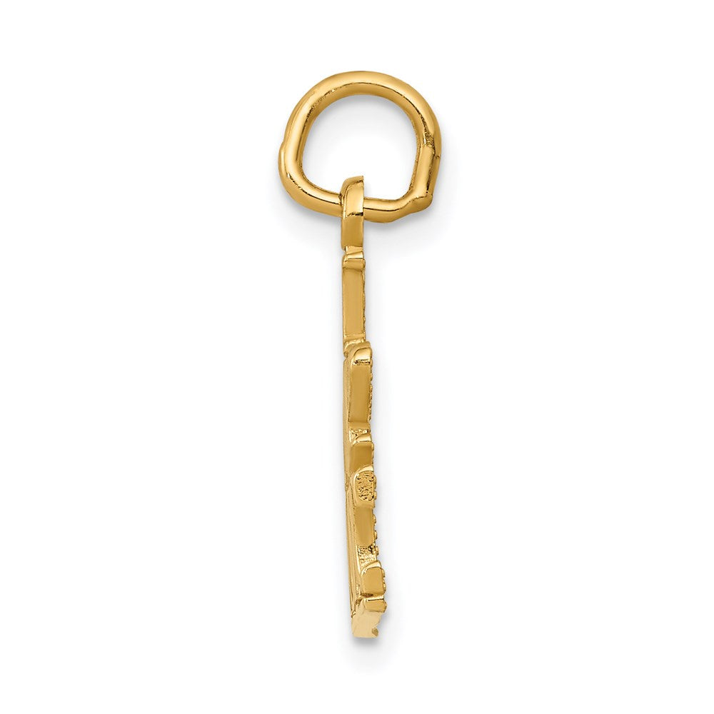 14K Gelbgold I Liebe Musik Charm
