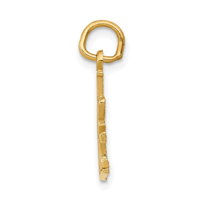 14K Gelbgold I Liebe Musik Charm