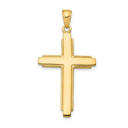 14K Gelbgold massiver Kreuz-Anhänger