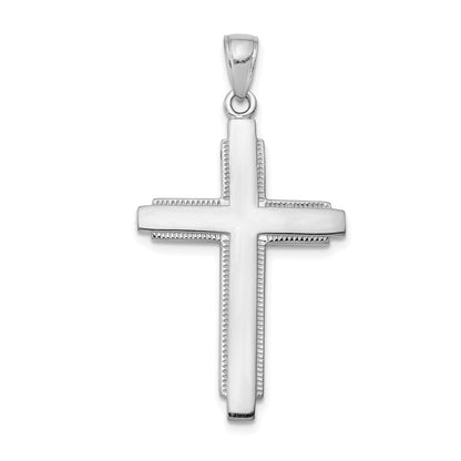 Anhänger Kreuz massiv aus 14K Weißgold