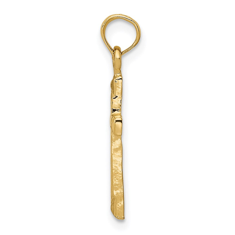 14K Gelbgold Kreuz Anhänger