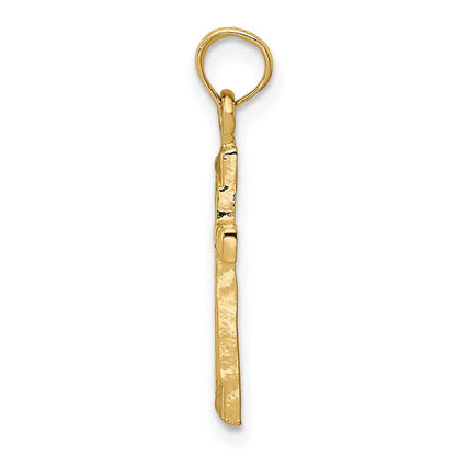 14K Gelbgold Kreuz Anhänger