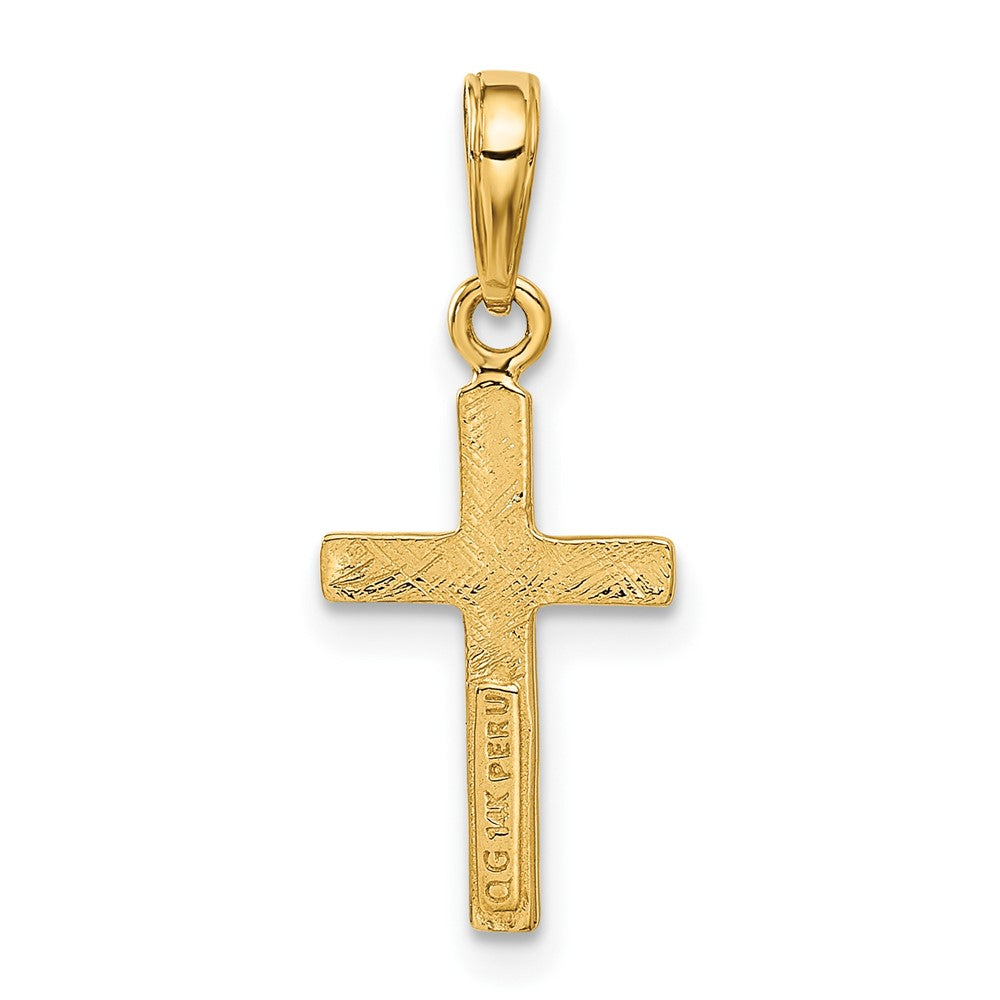 14K Gelbgold Kreuz Anhänger