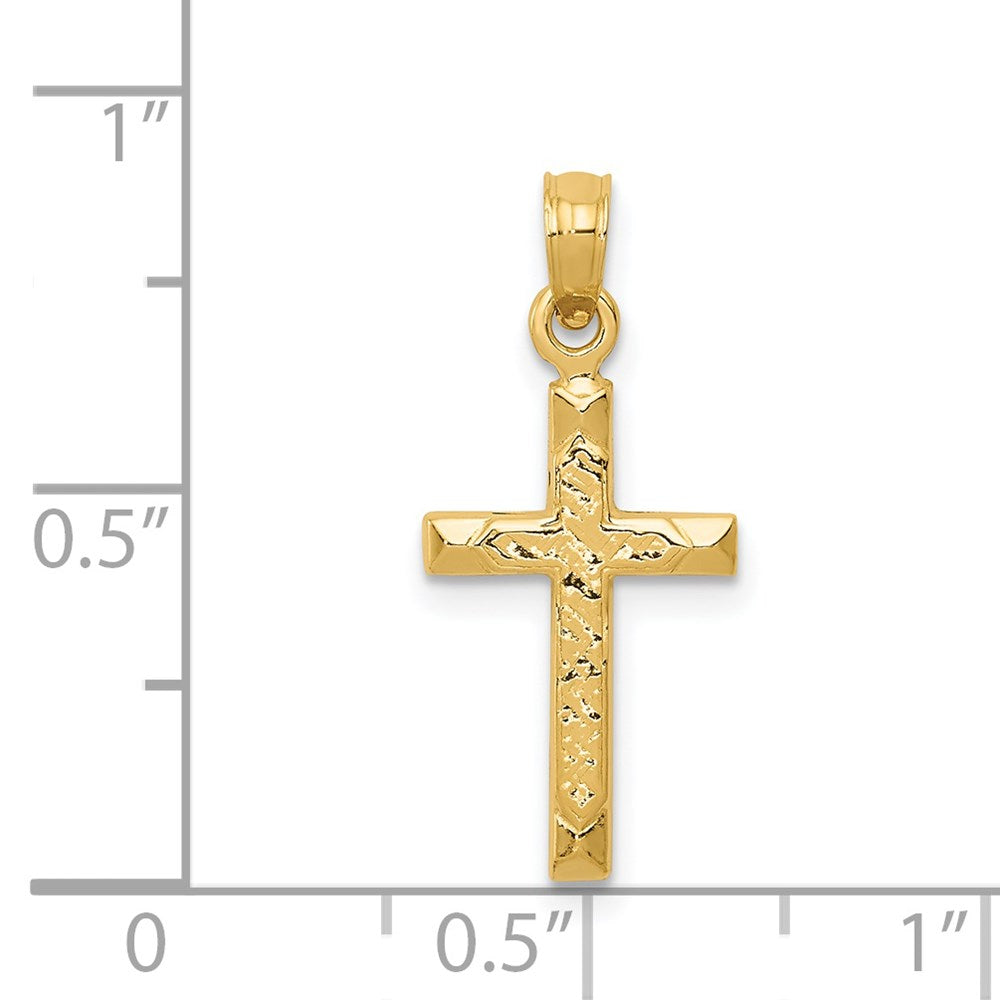 14K Gelbgold Kreuz Anhänger