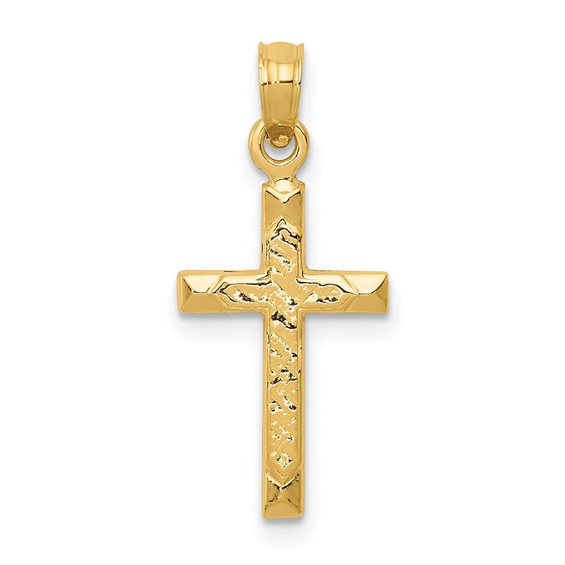 14K Gelbgold Kreuz Anhänger