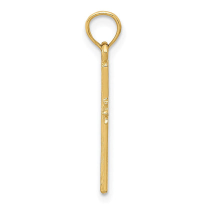 14K Gelbgold Kreuz Anhänger