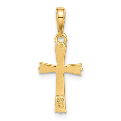 14K Gelbgold Kreuz Anhänger