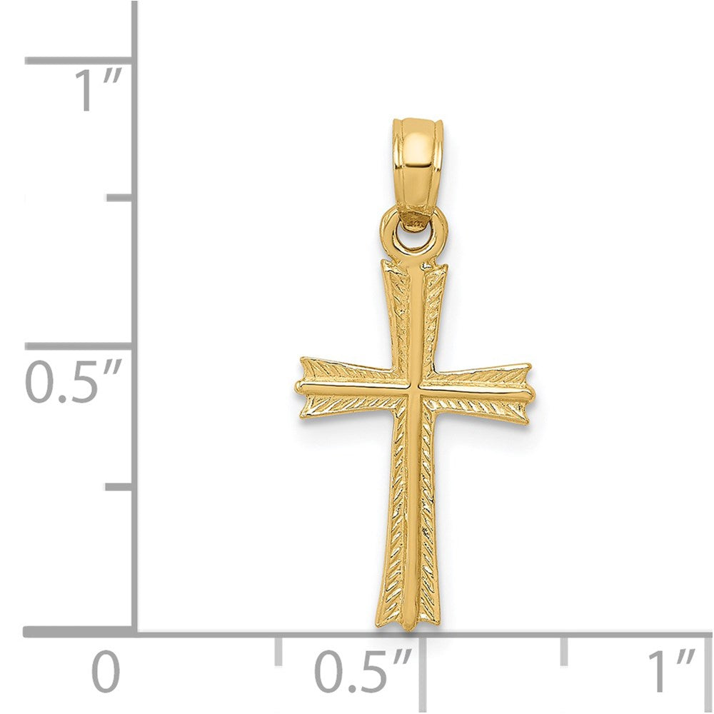 14K Gelbgold Kreuz Anhänger