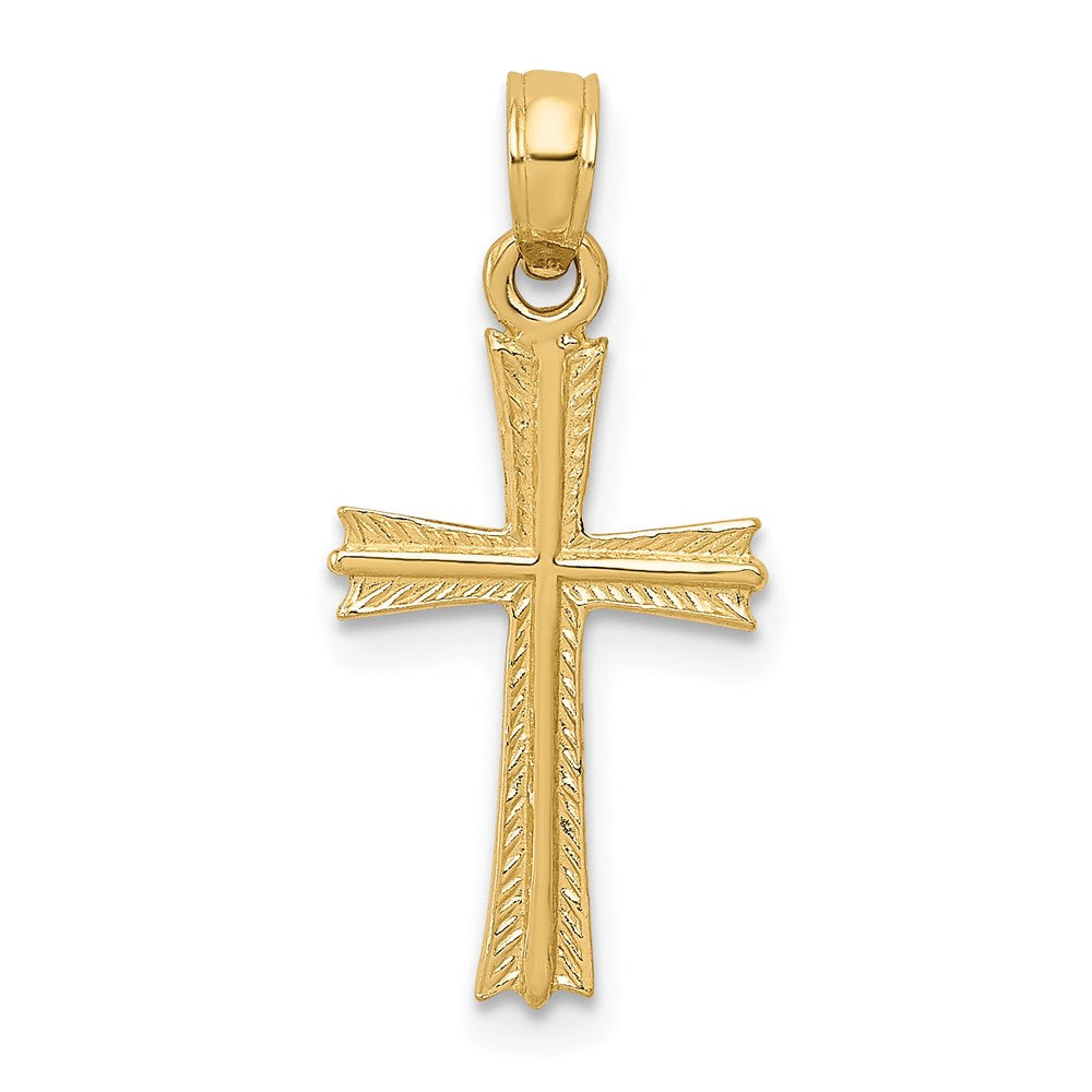 14K Gelbgold Kreuz Anhänger