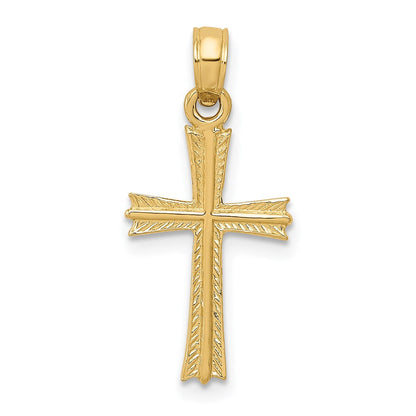 14K Gelbgold Kreuz Anhänger