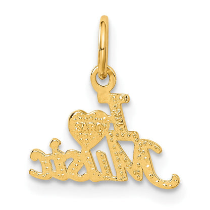 14K Gelbgold I Herz Musik Charm