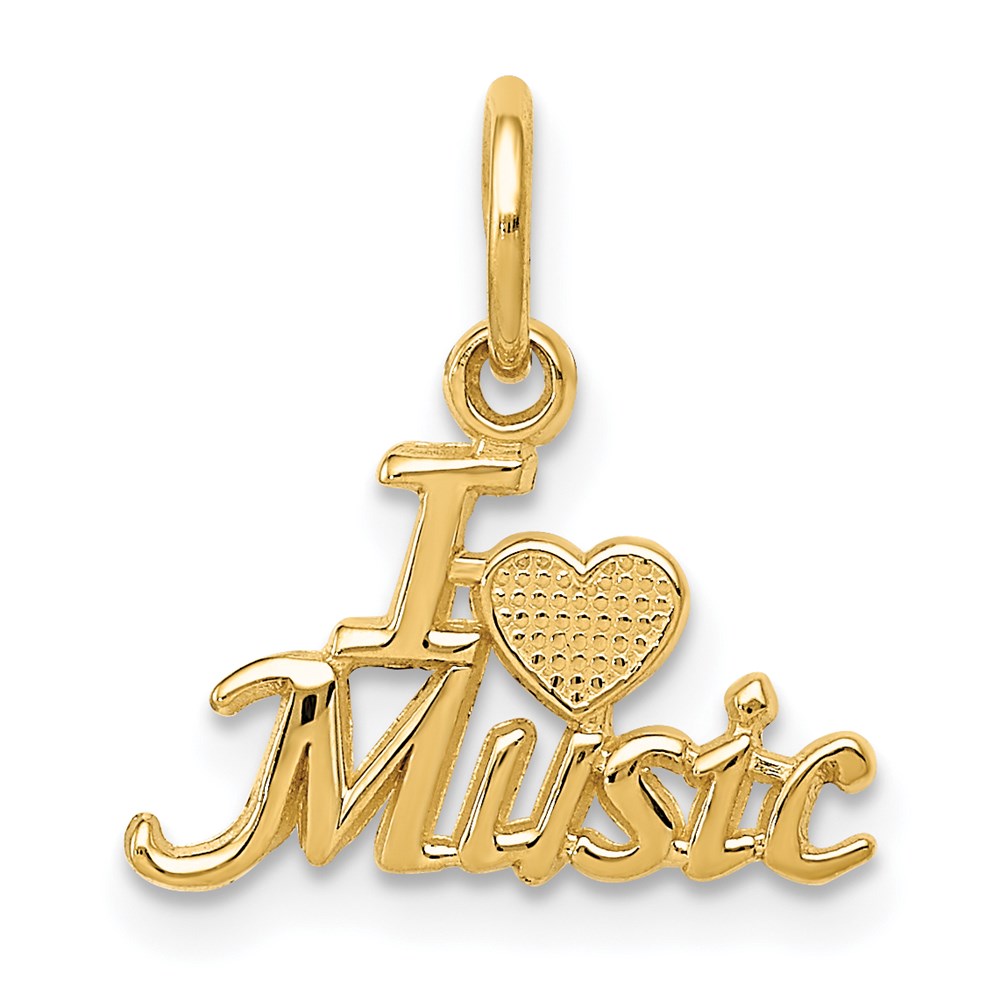 14K Gelbgold I Herz Musik Charm