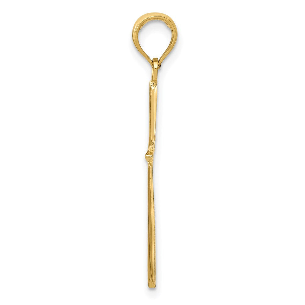 14K Gelbgold Kreuz Anhänger