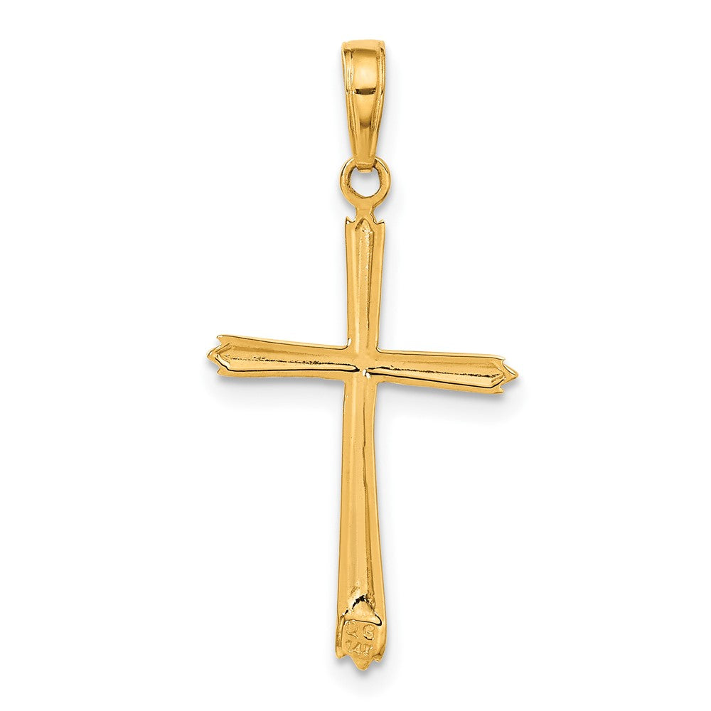 14K Gelbgold Kreuz Anhänger