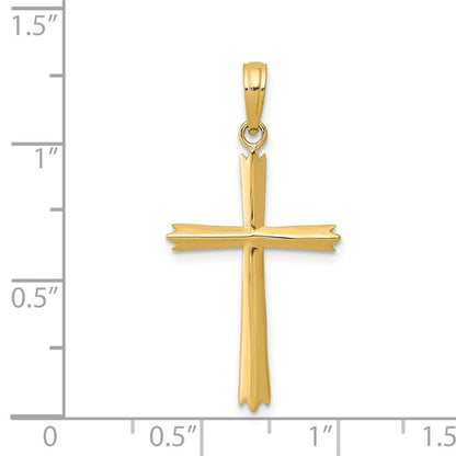 14K Gelbgold Kreuz Anhänger