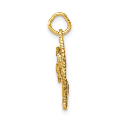 14K Gelbgold Comb und Scissors Charm