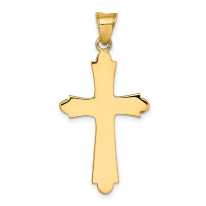 14K Bicolor-Gold Massiv Fashion-Kreuz-Charm