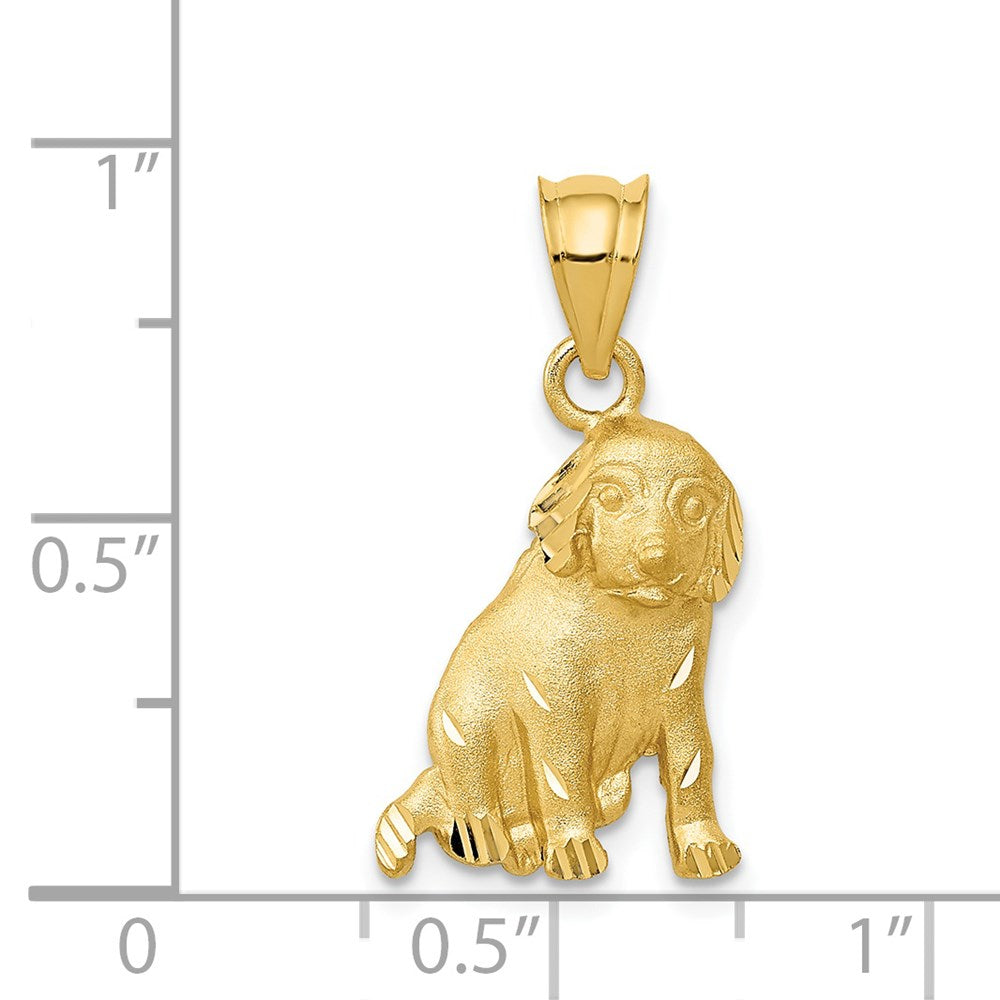 14K Gelbgold Hunde-Charm
