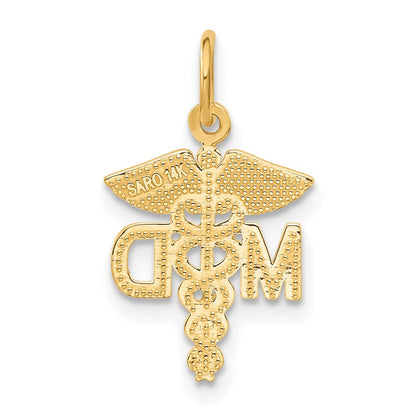 14K Gelbgold M.d. Caduceus Charm