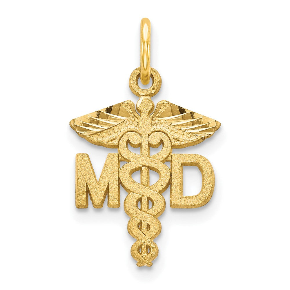 14K Gelbgold M.d. Caduceus Charm