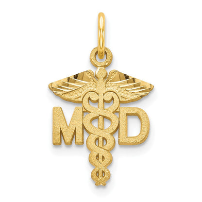 14K Gelbgold M.d. Caduceus Charm