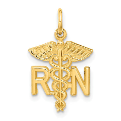 14K Gelbgold Rn Krankenschwester Charm