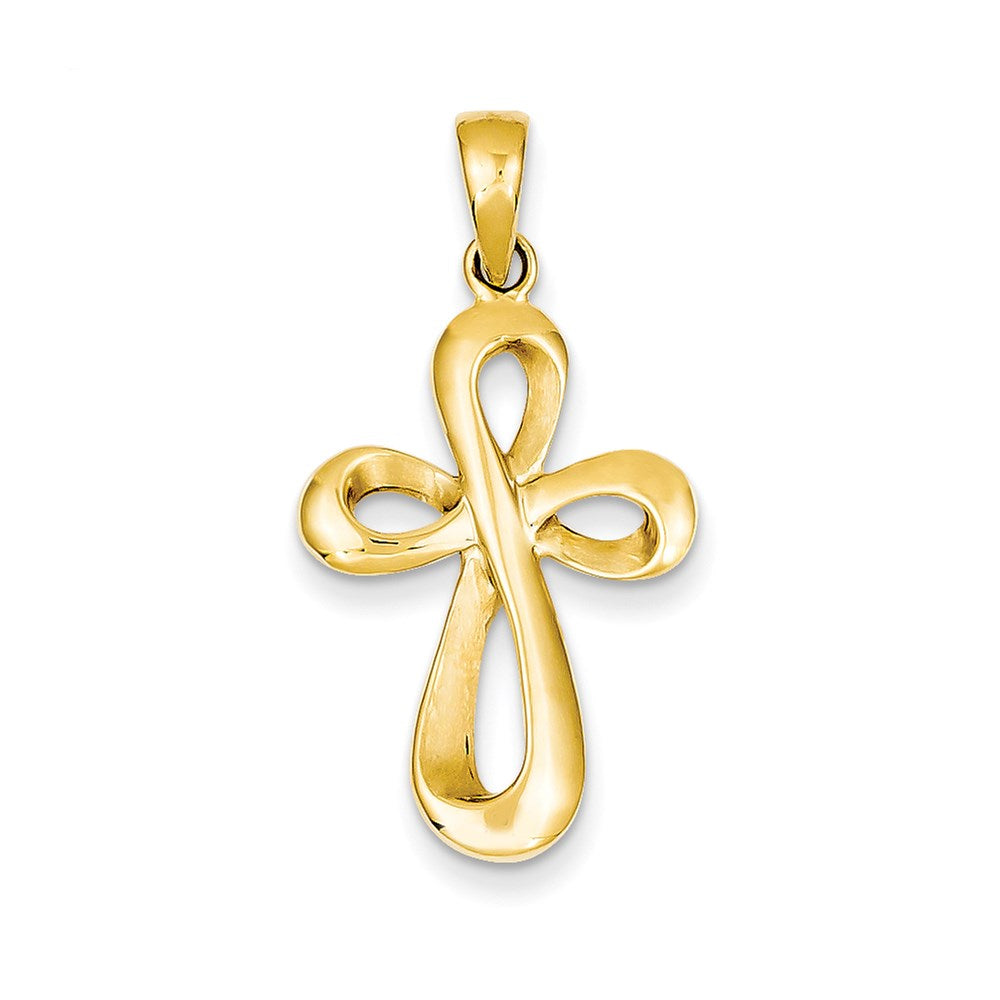 14K Gelbgold Poliert & Satiniert Achter-Kreuz-Anhänger