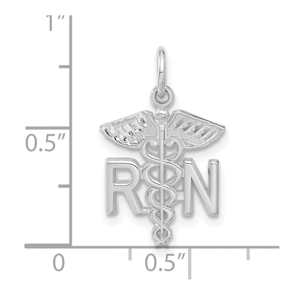 14K Weißgold Rn Krankenschwester Charm