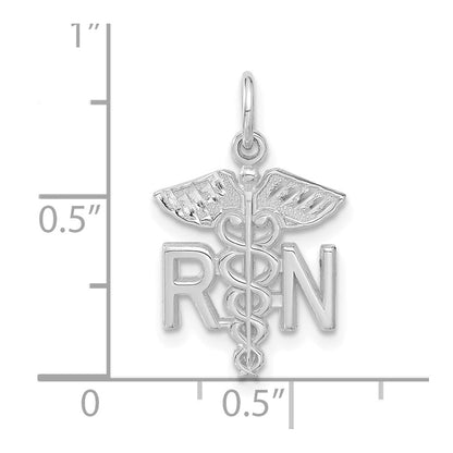 14K Weißgold Rn Krankenschwester Charm